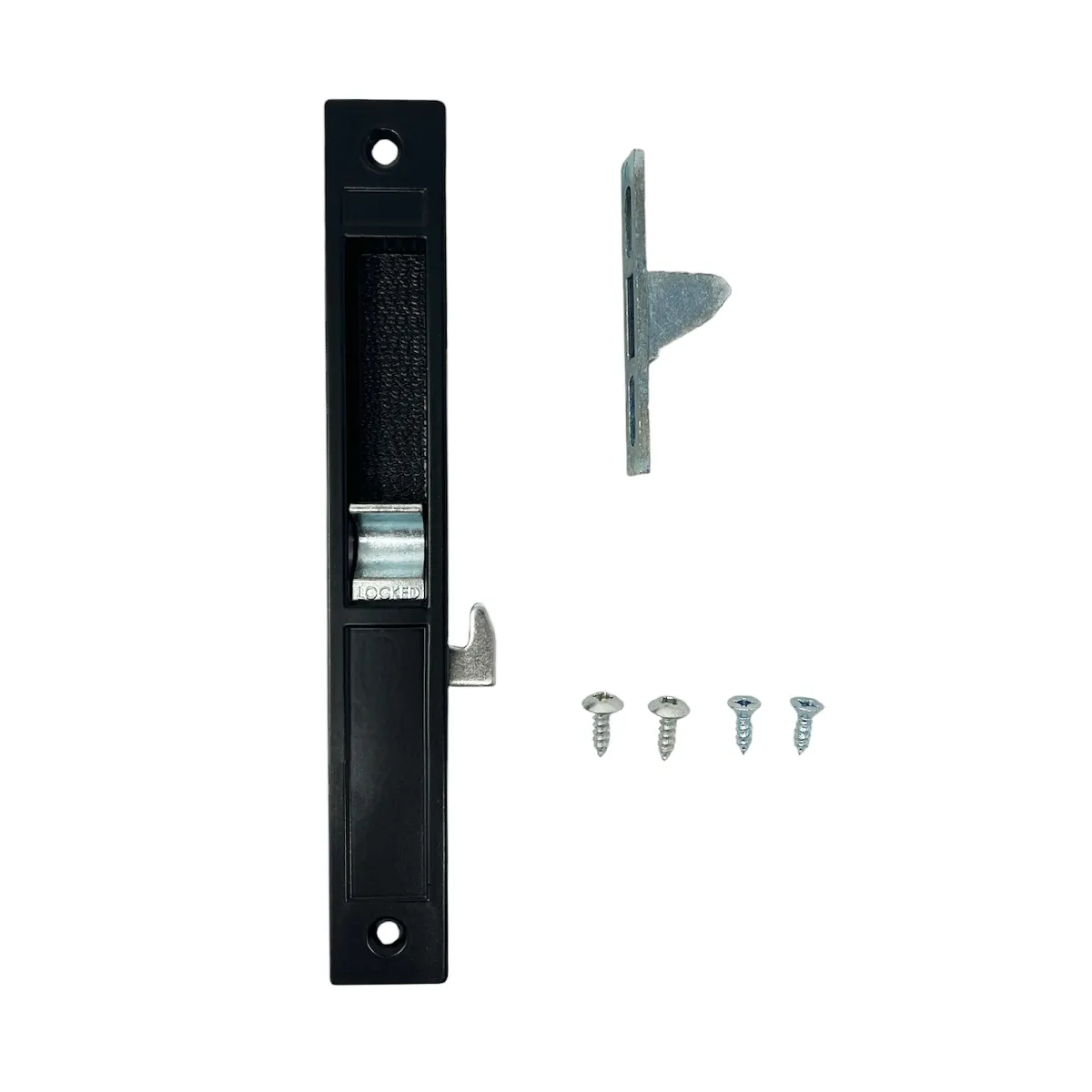 Single Screen Door Handle Black (6-1/2" Hole to Hole)