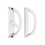 Sliding Patio Door Handle Set White (6-1/2" Hole to Hole)
