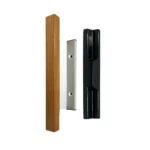 Prime Line Patio Door Handle - Aluminum and Wood (3-15/16" Hole to Hole)
