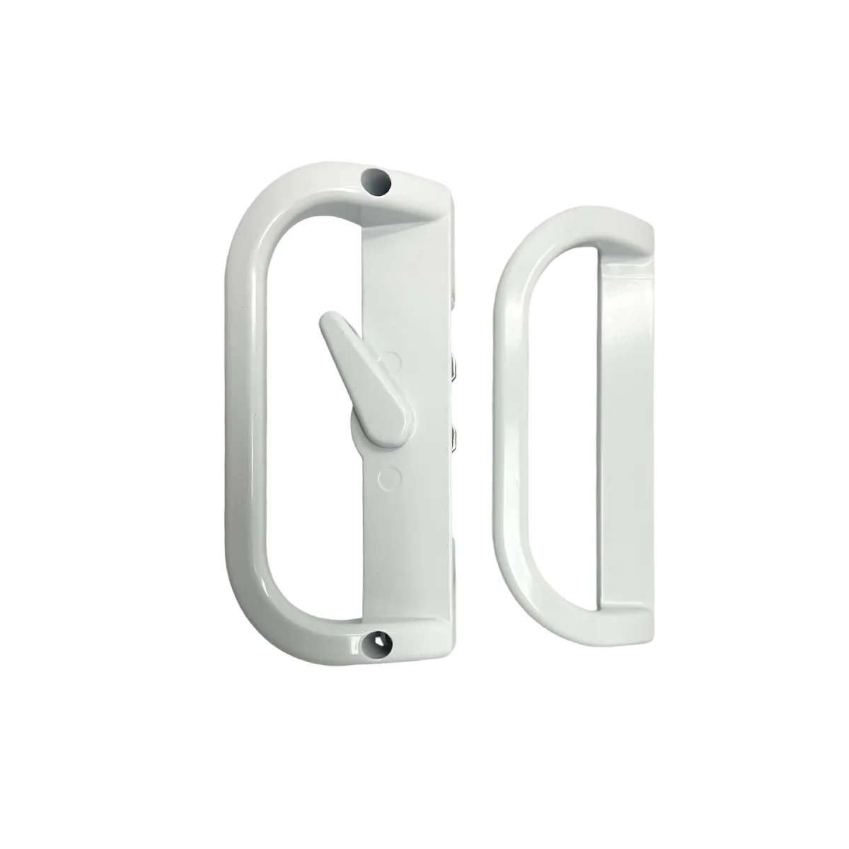 Sliding Patio Door Handle Set White (6-9/16" Hole to Hole)