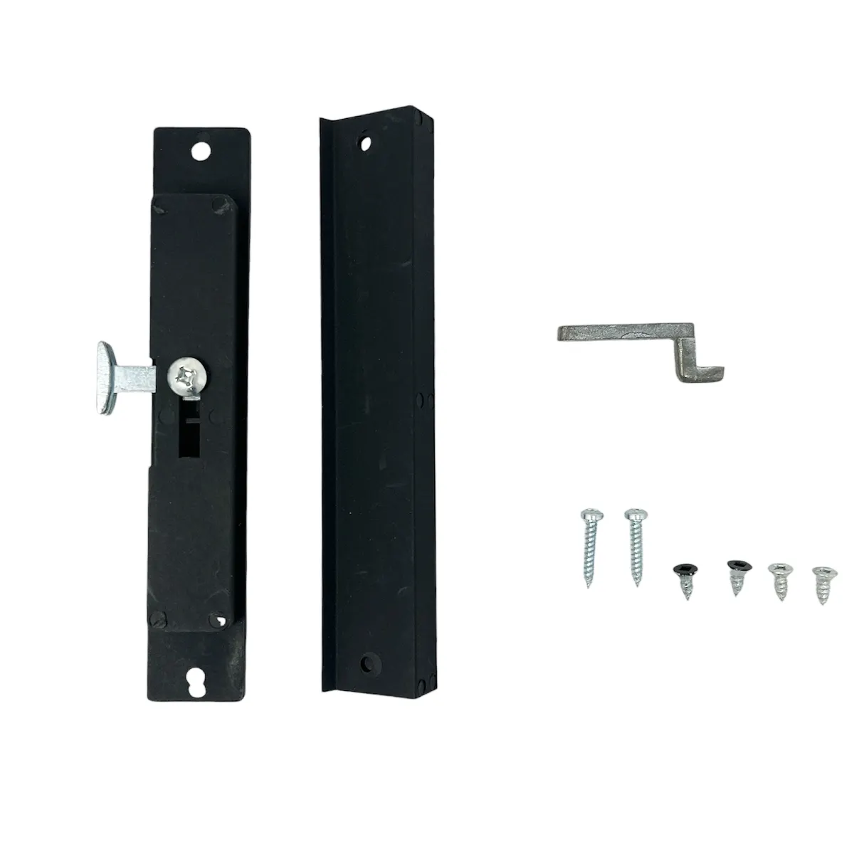 Screen Door Handle with Latch Black (5-1/4" Hole to Hole)